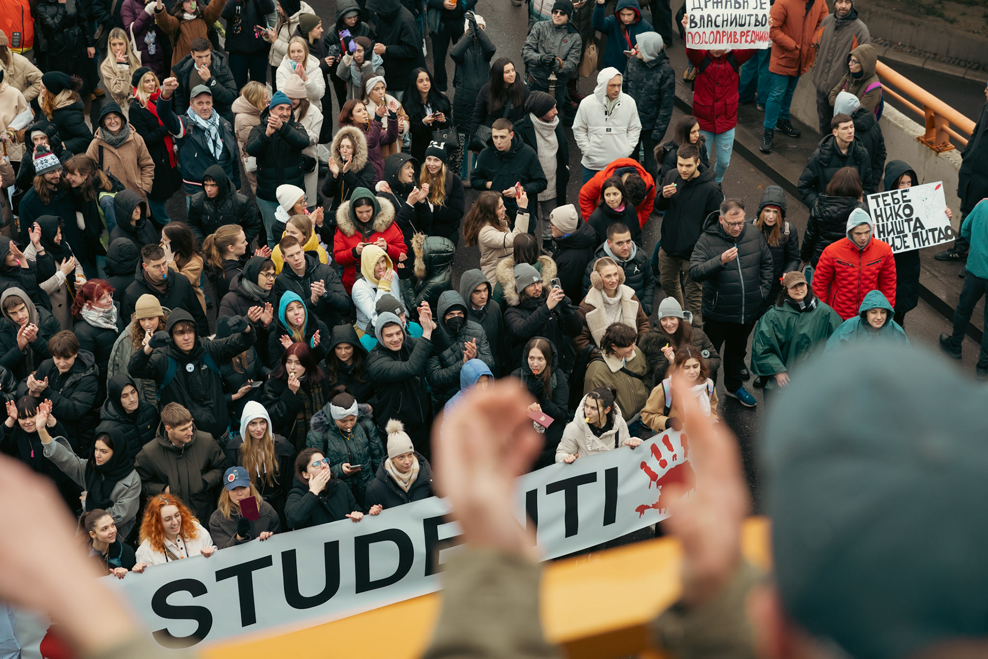 Letter expressing support for the Serbian students and their demands